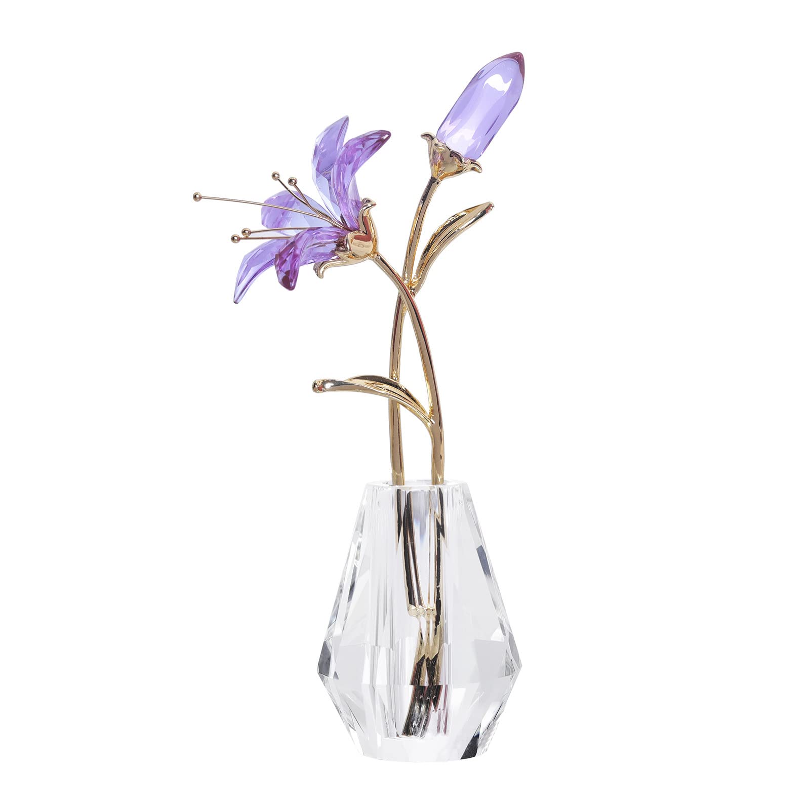 Amazon.co.jp: WEISIPU ユリの花 クリスタルガラスオーナメント